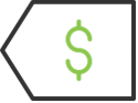 green dollar tag icon