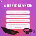 A remix is when iMusician