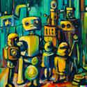 An oil painting of artificial intelligence
