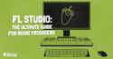 black screen with FL Studio logo on green background iMusician