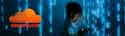 Is Soundcloud Now Allowing AI Training on Artists Music header Soundcloud logo, person in silhouette against a digital background with binary code.