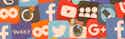 Collage de logotipos de redes sociales