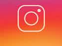 Logo Instagram bianco su sfondo rosa