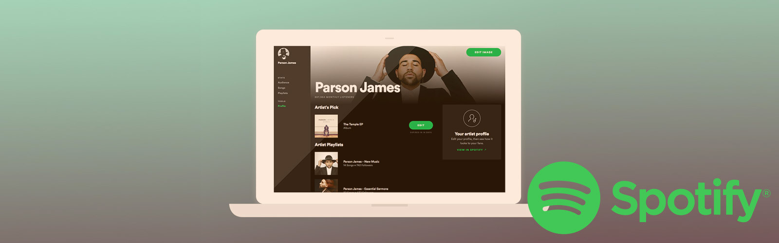 spotify for artist confirmation email
