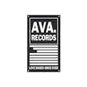 Logo Ava Records bianco sfondo nero