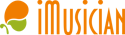 Logo iMusician arancione e verde